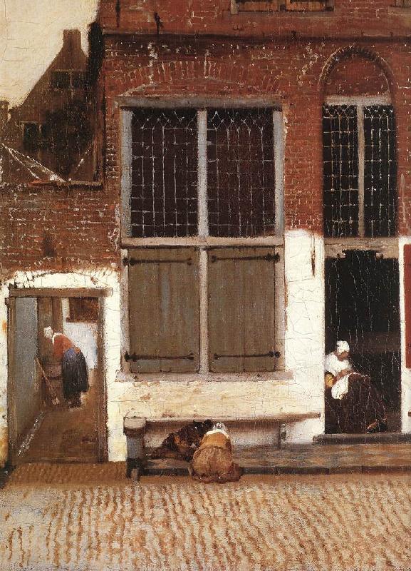 VERMEER VAN DELFT, Jan The Little Street (detail)  et